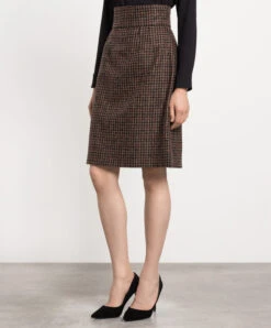 Dolce & Gabbana Brown Skirt With A Houndstooth Pattern 7 Dolce & Gabbana Brown Skirt With A Houndstooth Pattern -Summer Fashion Clothing 883cc260 fb07 438f 82e4 24704f4b86bb