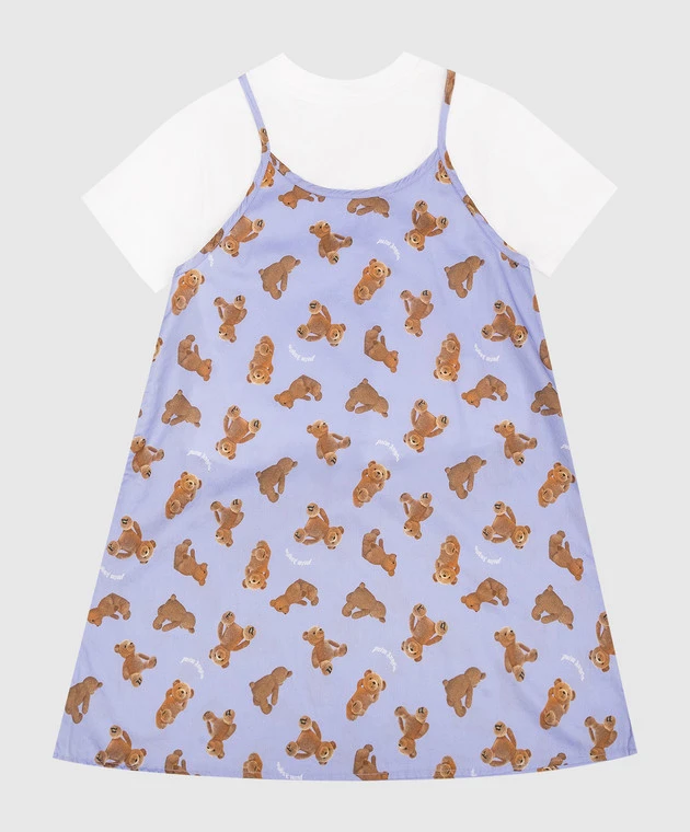 Palm Angels Children's Purple Dress In Bear Print 2 Palm Angels Children's Purple Dress In Bear Print - Image 2