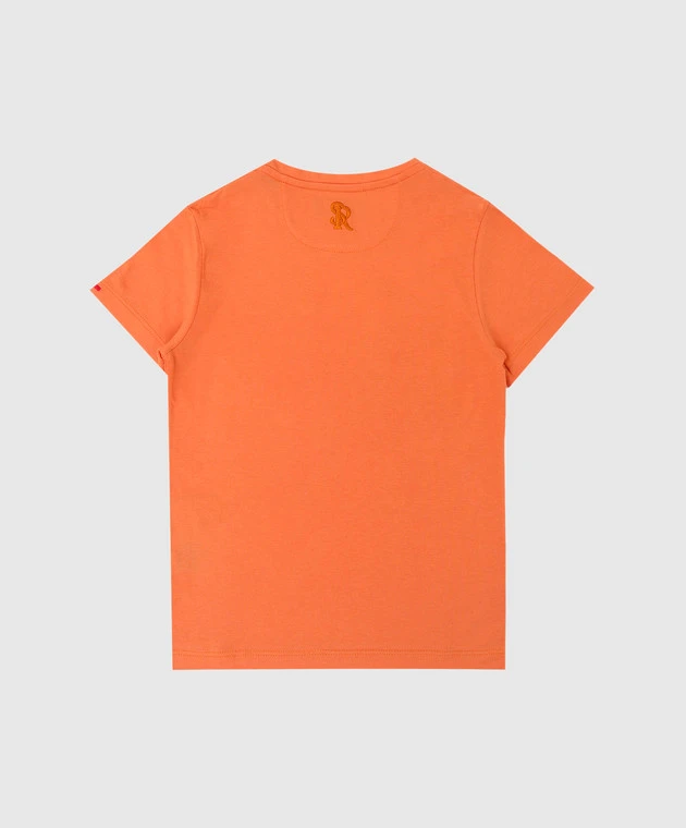 Children's Orange T-shirt With Embroidery 2 Children's Orange T-shirt With Embroidery - Image 2