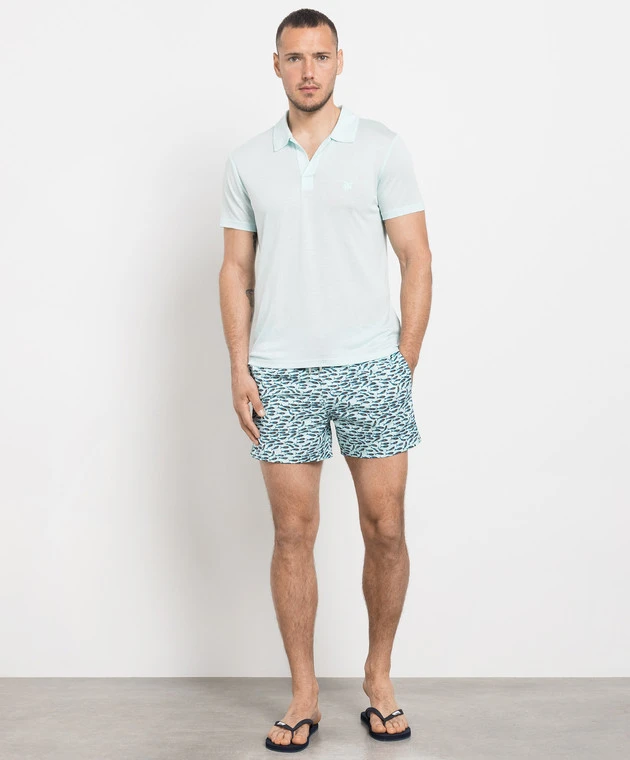 Vilebrequin Blue Gulf Stream Print Swim Shorts 2 Vilebrequin Blue Gulf Stream Print Swim Shorts - Image 2