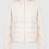 Peserico Beige Down Jacket With Monil Chain