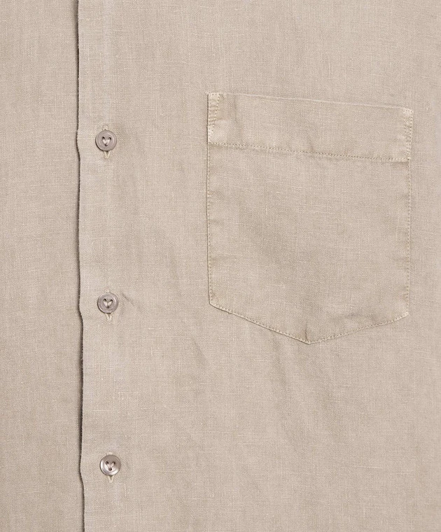 Vilebrequin Caroubis Khaki Linen Shirt 5 Vilebrequin Caroubis Khaki Linen Shirt - Image 5