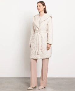 Peserico Beige Double Sided Coat With Monil Chain -Summer Fashion Clothing 8b204bf9 140c 4a63 9baa 004a9e6b5318