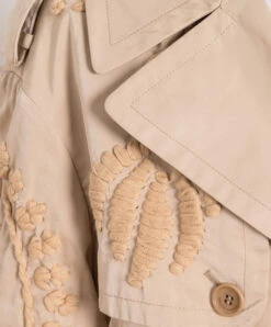 ERMANNO SCERVINO Beige Trench Coat With Embroidery -Summer Fashion Clothing 8c44991c 0b5f 4206 89c0 3b08675160b3