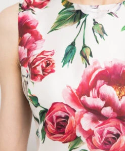 Dolce & Gabbana White Silk Dress With Peony Print 9 Dolce & Gabbana White Silk Dress With Peony Print -Summer Fashion Clothing 8ca8e7fa b09d 4f89 969d 65e669465fc0