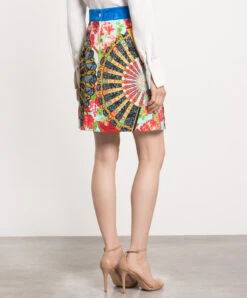 Dolce & Gabbana Blue Printed Skirt 8 Dolce & Gabbana Blue Printed Skirt -Summer Fashion Clothing 8ff21cc8 2da1 455a 9517 9edd2f0a9208