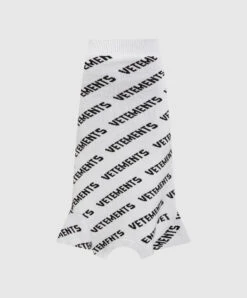 VETEMENTS Gray Logo Wool Skirt