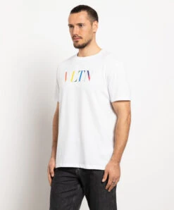 Valentino White T-shirt With VLTN Logo Print -Summer Fashion Clothing 90e50cd7 ca59 4a1b 84f3 38e8d1c99d59