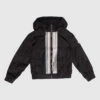 Children's Black Windbreaker With Contrasting Print