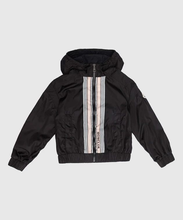 Children's Black Windbreaker With Contrasting Print 1 Children's Black Windbreaker With Contrasting Print