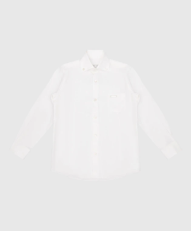 Children's White Shirt In A Geometric Pattern 1 Children's White Shirt In A Geometric Pattern