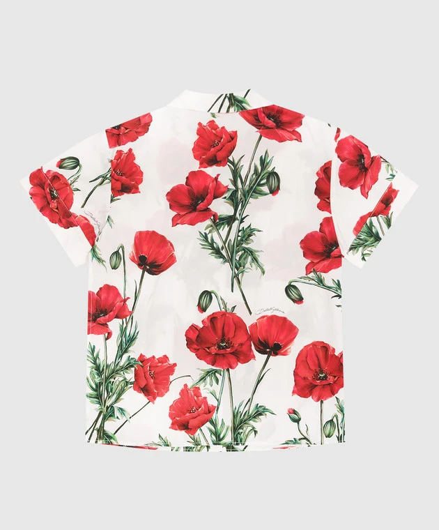 Dolce & Gabbana Children's White Shirt With Happy Garden Print 2 Dolce & Gabbana Children's White Shirt With Happy Garden Print - Image 2