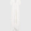 TWINSET White Dress With Lace And Lurex