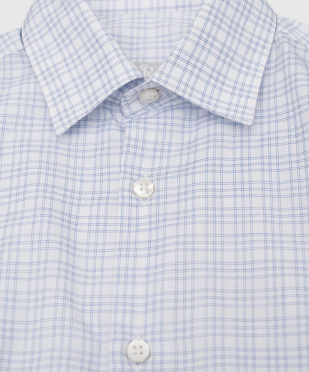 Children's White Checked Shirt 3 Children's White Checked Shirt - Image 3