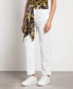 Versace Jeans Couture White Jeans With Logo Couture Print -Summer Fashion Clothing 95353e3c d8e0 43b3 bd0c 1de98f5b9e59