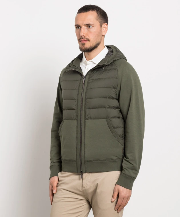 Green Down Jacket Chirico-S3F 3 Green Down Jacket Chirico-S3F - Image 3