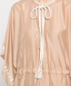 TWINSET Brown Maxi Dress With Embroidery -Summer Fashion Clothing 95c0a714 2d87 4da7 9e83 5cfd9bc88823