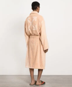 Off-White Orange Robe With Logo Embroidery -Summer Fashion Clothing 960b67d7 ecf2 4300 b8fd b0834db75b68