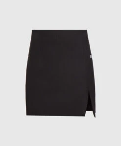 Off-White Black Mini Skirt With Logo Print