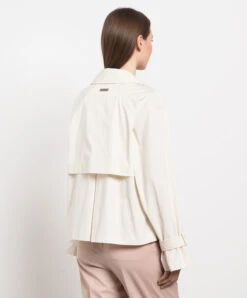 Peserico Beige Double-breasted Trench Coat With Monil Chain -Summer Fashion Clothing 96a82cbf ce97 47a4 b500 08cd4c902c38