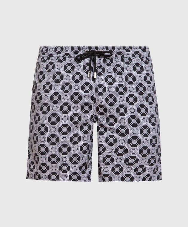Gray Printed Swim Shorts 1 Gray Printed Swim Shorts