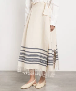 Targa Beige Skirt With Fringe -Summer Fashion Clothing 980271a1 7d25 49a0 9c97 5ea8f5aba3d0
