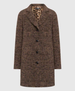 Dolce & Gabbana Brown Checked Coat