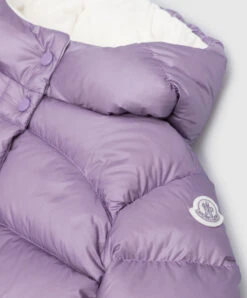 Children's Lilac Down Jacket With Logo Patch -Summer Fashion Clothing 98ab2e44 0585 4f40 88ae b16cc2b5d372