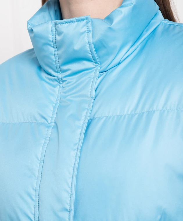 Blue Quilted Vest 5 Blue Quilted Vest - Image 5