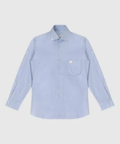 Children's Blue Shirt With Metallic Logo