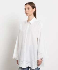 TWINSET White Blouse With Embroidery -Summer Fashion Clothing 9c5df2e7 6954 4478 9372 3c9b7880ab8b