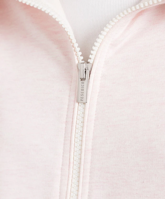 Peserico Pink Melange Sports Jacket With Monil Chain 5 Peserico Pink Melange Sports Jacket With Monil Chain - Image 5