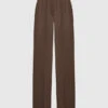 The Row Pipa Brown Wool And Silk Trousers