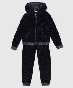 Children's Blue Sports Suit In A Textured Pattern