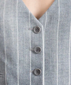 ERMANNO SCERVINO Gray Striped Vest 9 ERMANNO SCERVINO Gray Striped Vest -Summer Fashion Clothing 9d6039cb 43a0 4bb7 b70c 97118bb56168