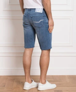 Blue Denim Shorts With A Distressed Effect -Summer Fashion Clothing 9f127fde f755 42d8 9a10 d5e75c393507