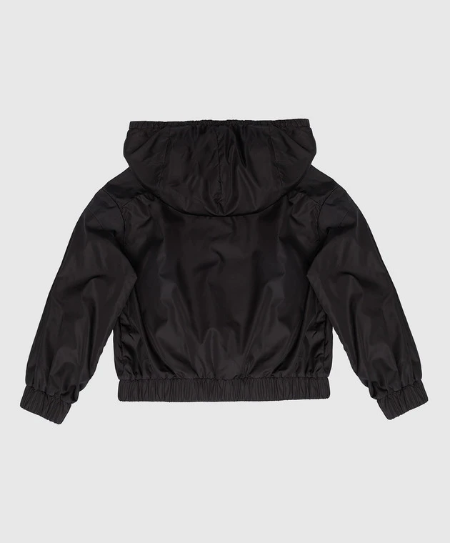 Children's Black Windbreaker With Contrasting Print 2 Children's Black Windbreaker With Contrasting Print - Image 2