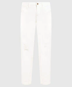 Dolce & Gabbana White Skinny Jeans With Slits