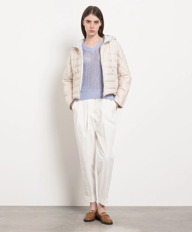 Peserico Beige Down Jacket With Monil Chain 2 Peserico Beige Down Jacket With Monil Chain - Image 2