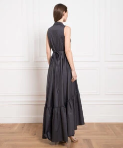 Peserico Gray Maxi Dress -Summer Fashion Clothing a0b07e83 9471 499f 9021 e0c96fc3cbed