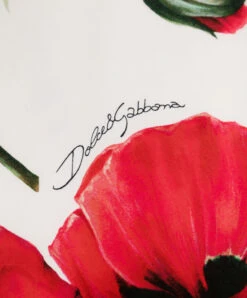 Dolce & Gabbana Children's White Dress With A Poppy Print -Summer Fashion Clothing a1e10aab ebf7 4b0f 9edf 1763bb61689a