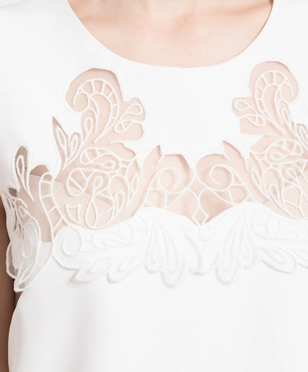 ERMANNO SCERVINO White Mini Dress With Lace 5 ERMANNO SCERVINO White Mini Dress With Lace - Image 5