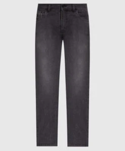 Costantino Jeans With Logo Embroidery In Gray