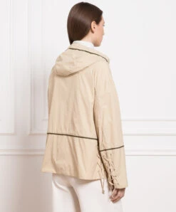 Beige Windbreaker With Laces -Summer Fashion Clothing a36865af dc59 40ab 93d6 de6061fdaf4f