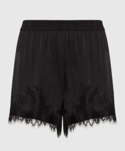 Myfo Black Shorts With Lace
