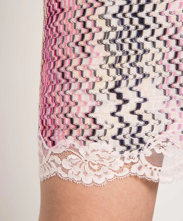 Missoni Mini Skirt In A Geometric Print With Lace 5 Missoni Mini Skirt In A Geometric Print With Lace - Image 5