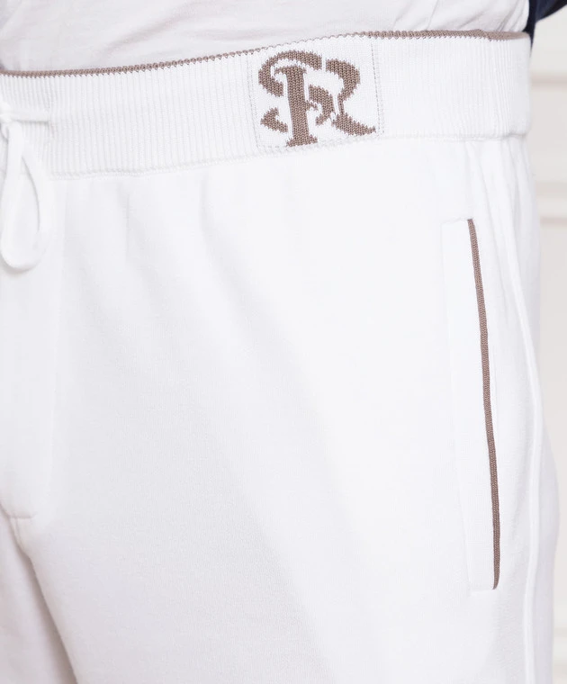 White Sweatpants With A Logo Pattern 5 White Sweatpants With A Logo Pattern - Image 5