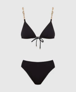 Como Black Swimsuit With Chains
