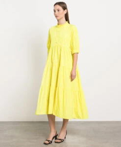 Philosophy Di Lorenzo Serafini Yellow Dress With Frills -Summer Fashion Clothing a4de9736 3c28 4eb5 9042 aca20fac7017