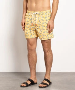 Yellow Printed Swim Shorts -Summer Fashion Clothing a6923881 ca68 4758 abdb d074c24d3ce5